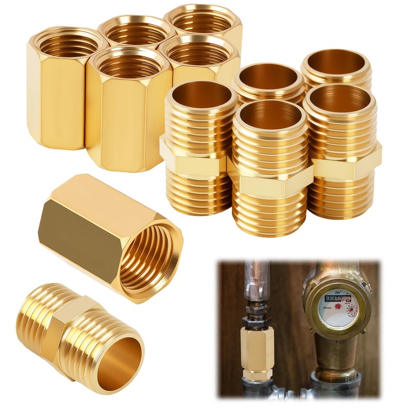 12 pieces 1/4 inch to 1/4 inch internal and external
