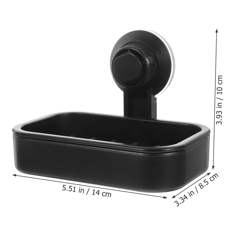 Cabilock Wall Soap Holder Soap Dish for Shower Rail Black