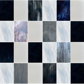 ILLUCKAI 24 Stained Glass Sheets - Variety Pack, 4 x 6 inch Art Mosaic Glass Tiles for Crafts, Black White Gray