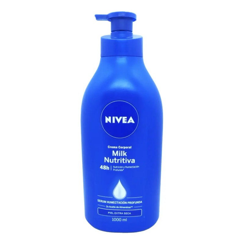 Nivea Milk Nutritiva crema corporal 1 L nutrición para piel