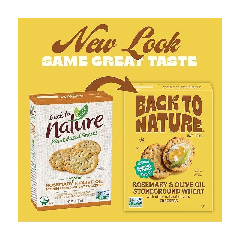 Back to Nature - Stoneground Wheat Crackers - Rosemary &