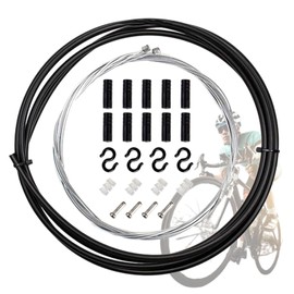 Bicycle Brake Cable Set, Bicycle Brake Cable Replacement, Bicycle Brake Cable Kit, Bicycle Brake Cable Housing Kit, Bicycle Inner Brake Cable Set, Bicycle Inner Brake Cable Housing Kit, Black