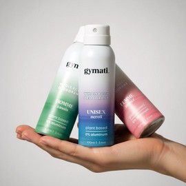 Gymati Natural Body Deodorant Spray Aluminum Free - Men & Women & Unisex - Pack of 3
