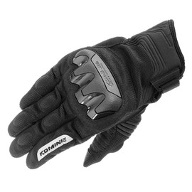 Komine GK-2203 Protective Mesh Gloves for Motorcycles, Black, L