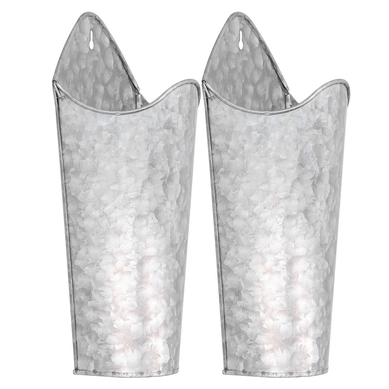 2PCS Iron Art Wall Planter Hanging Flowers Pot for Home