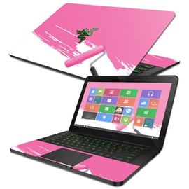 MightySkins Skin Compatible with Razer Blade 14" (2014-2017) - Pink Paint Roller | Protective, Durable, and Unique Vinyl Decal wrap Cover | Easy to Apply, Remove, and Change Styles | Made in The USA