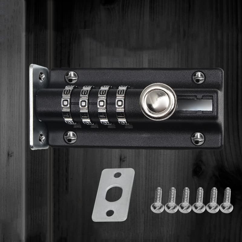 WANGCL Door Lock with Number Code, 4 Digit Weatherproof Door