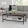 Henn&Hart 45" Wide Rectangular Rectangular Coffee Table in Blackened Bronze,