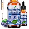Raw Moringa Liquid Drops 8000 mg, Organic Moringa Oleifera Leaf