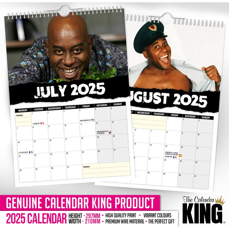 The Calendar King // Here's Ainsley - 2025 Wall Calendar
