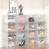 LEKSOGS 8 PACK Shoe Boxes Clear Plastic Stackable, XL Clear