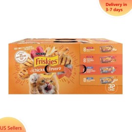 Purina Friskies Prime Filets Chicken, Salmon and Seafood Wet Cat Food-5.5oz/32c - Default