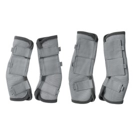 Gallopoff Pack of 4 Horse Gaiters, Breathable Fine Mesh Fly Gaiters for Horses, with Protection and Support Functions