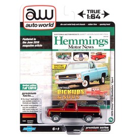 Auto World 64272 1:64 Hemmings Motor News 1979 Car Scottsdale SR B Red Black