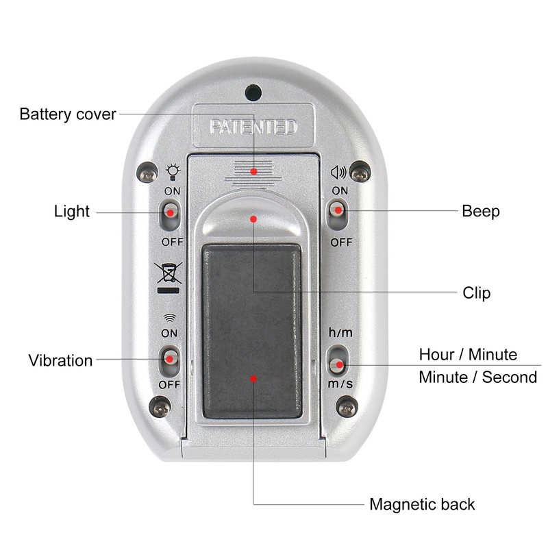 ZYQY x-wlang 3-in-1 Alerts timer 1013 with vibration ,beep and
