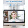 Atatat 2K Webcam for PC with Light, Microphone, Privacy Cover
