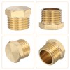 sourcing map 6 Pcs Brass Outer Hex Thread Fittings, G1/4"
