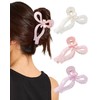 3pcs Bow Hair Clips for Women, Cute Hair Claw Clip