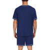 SWOMOG Men Modal Pajamas Set Comfy Sleepwear Short Sleeve Pjs