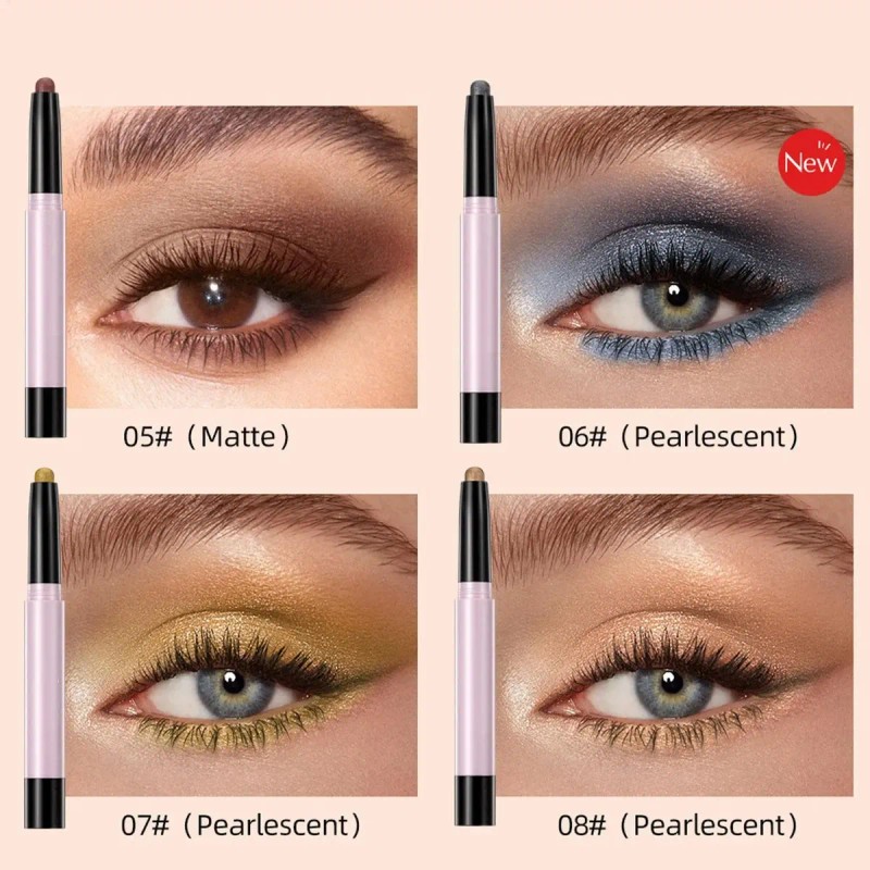Ha* Kit De 12 Sombras De Ojos Con Brillo Colorido