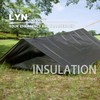 Endothermic Coating:LYN All-Weather Heavy Duty Solar Emergency Survival Blanket-Black,Reflective Space