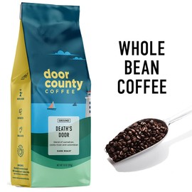 Door County Coffee Death's Door Non-Flavored Ground - 10 oz Bag - Medium Roast - 100% Specialty Arabica - Non-Flavored Gourmet - Death's Door