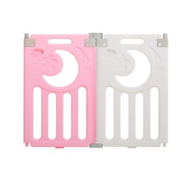 Dripex Upgrade Foldable Kids Activity Centre Safety Play Yard Home Indoor Outdoor Baby Fence Play Pen NO Gaps with Gate for Baby Boys Girls Toddlers (2 Panel - Pink + White)