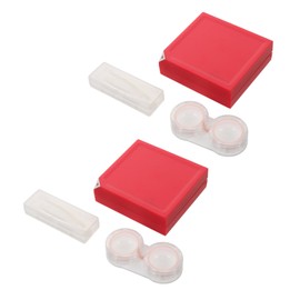 SAFIGLE Portable Case with Leak Dual Compartments Frosted Slip Lens Holder for Daily Use and Travel Transparent Window Storage Organizer for Moisture Retention