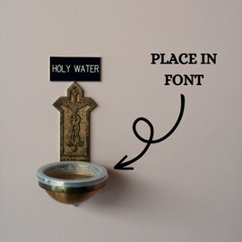 Needzo Clear Holy Water Font Liner, Catholic Church Supplies, 5.5 Inch Diameter