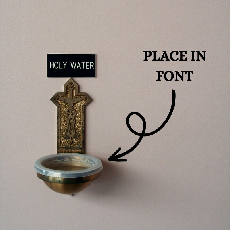 Needzo Clear Holy Water Font Liner, Catholic Church Supplies, 5.5