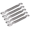 5Pcs Turnbuckle Hook and Hook Wire Rope Tension 304 Stainless