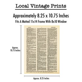 Michigan State Vintage Map Vintage Dictionary Print 8x10 inch Home Vintage Art Abstract Prints Wall Art for Home Decor Wall Decorations For Living Room Bedroom Office Ready-to-Frame