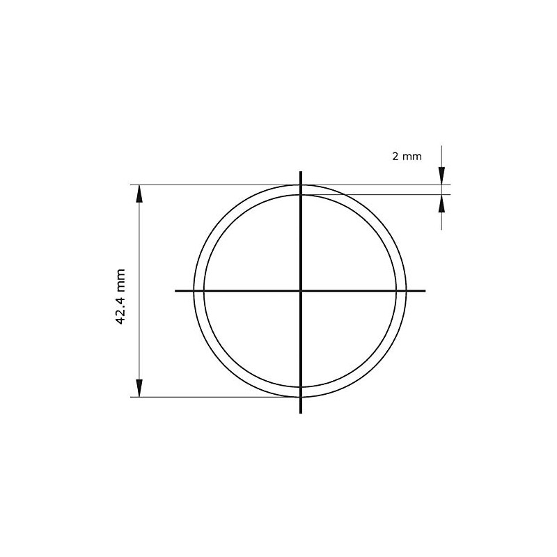 Stainless Steel Blackened 42.4 x 2 mm 1.4301 Smoothed 240