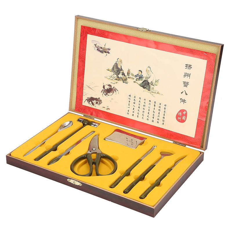 8PCS Lobster Crab Cracker Tools Stainless Steel Seafood Claw Tool