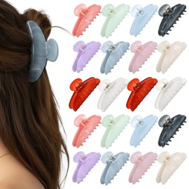 20 Pcs Hair Clip, Acrylic Large Hair Clips - Strong Hold Jaw Clips for Thick Thin Hair, Cute Non-slip Claw Clips, Stylish Hair Accessories for Women Girls (10 Colors)