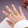 FIOROYAL 12Pcs 𝟏𝟖𝐊 𝐆𝐨𝐥𝐝 𝐏𝐥𝐚𝐭𝐞𝐝 Rings for Women Stainless Steel