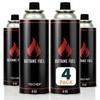 COOKKING 8oz Butane Fuel Canisters Cylinders with Dual Safety System