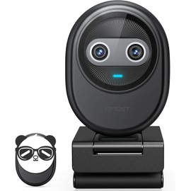 EMEET Piko 4K Webcam for Streaming, World’s 1st Dual-Camera AI-Powered 4K Camera w/AI Autofocus, 3 Mics& 3 Sound Modes, Panda Magnetic Privacy Cover, Great for Streaming, Desk Setup and Creative Gifts