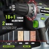 WORKPRO 20V Cordless Drill Driver Kits 3/8'' Keyless Chuck 2.0Ah