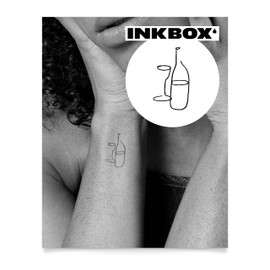 Inkbox Temporary Tattoos, Semi-Permanent Tattoo, One Premium Easy Long Lasting, Waterproof Temp Tattoo with For Now Ink - Lasts 1-2 Weeks, Riesling, 2 x 2 Inches
