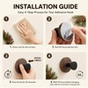 Wreath Hangers for Front Door, 3-Pack Walnut Adhesive Hooks