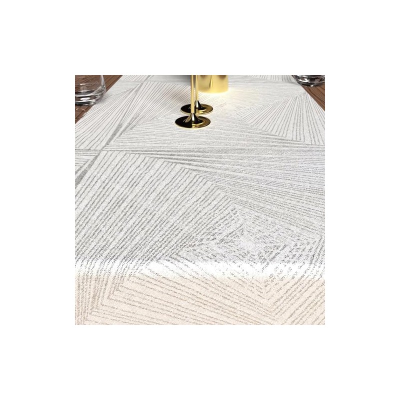 Soleil d'ocre, Runner da Tavolo, Bianco, 40 x 180 cm