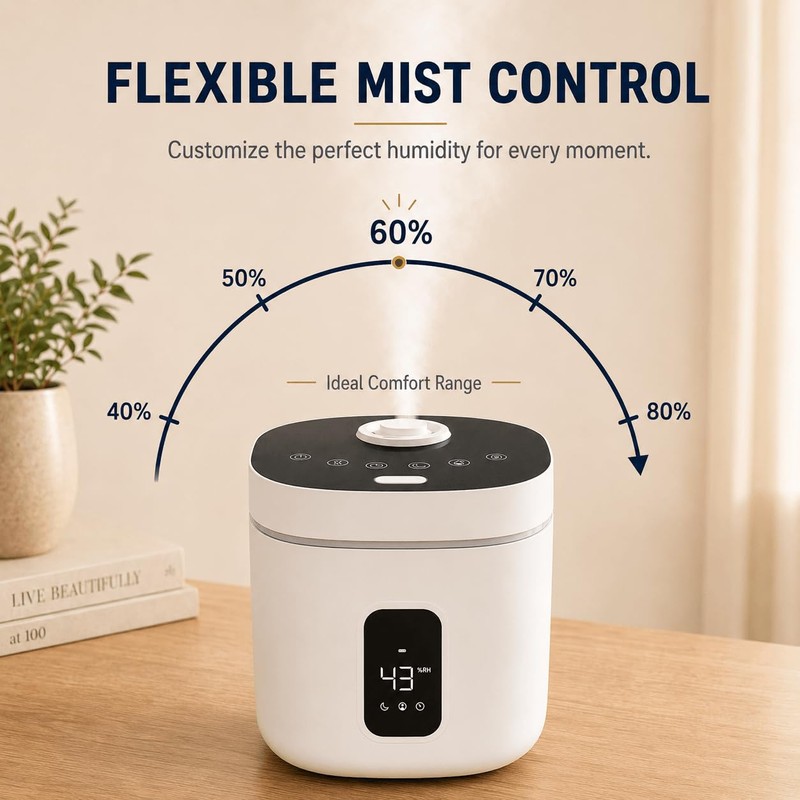 XAMATTS 3.5L Stainless Steel Warm Mist Humidifier