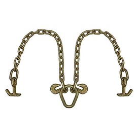 MFREXPRESS 5/16''x 2' Tow Chain V Bridle 2' Leg T J Hook Pear Link
