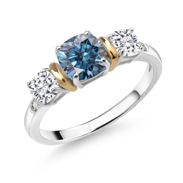 Gem Stone King 925 Sterling Silver and 10K Yellow Gold