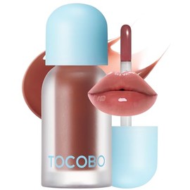 TOCOBO Juicy Berry Plumping Lip Oil 13 Choco Berry – Aceite labial hidratante vegano coreano con aceites vegetales para un alto brillo – Fórmula no pegajosa para todos los tonos de piel, 4g