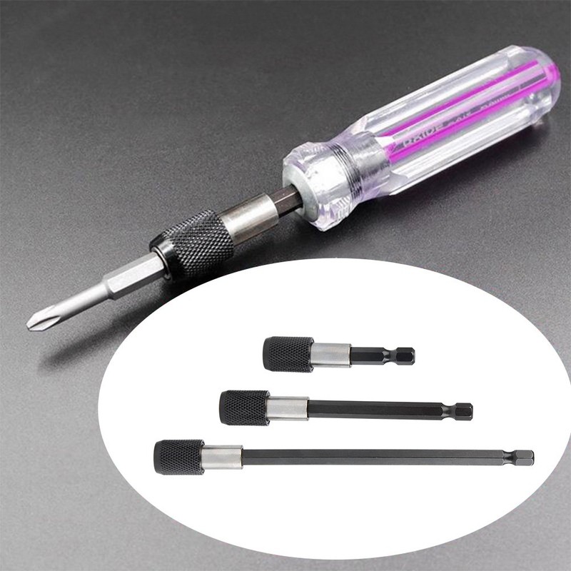 TIMESETL 3Pcs Drill Bit Extender, 1/4 Inch Hex Shank Quick