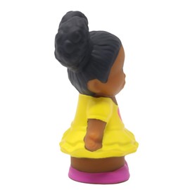 Fisher-Price Replacement Part for Collectible Little People Dollhouse Playset Y8206 - Replacement African-American Girl Tessa Figure Wearing Yellow Dress with Heart