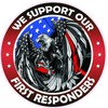 We Support Our First Responders Thin red line American Flag