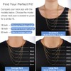 Jewlpire 14K Plated Gold Chain Necklace for Women, 1MM Cable
